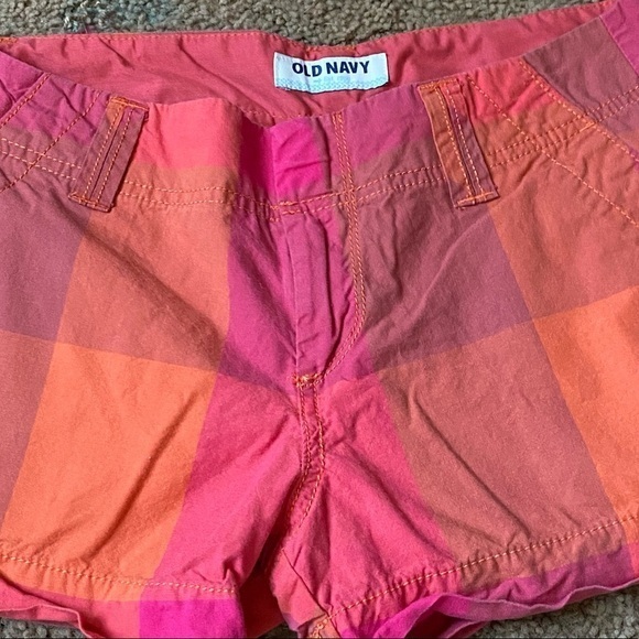 Old Navy Womens Shorts Size 4‎ Patch Work Pink-Orange Flap Pockets - Picture 2 of 8